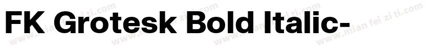 FK Grotesk Bold Italic字体转换